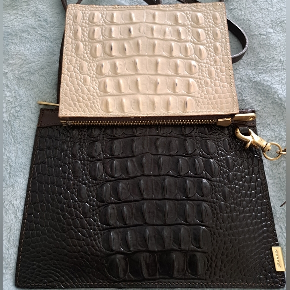 Brahmin Black and Cream Crossbody Bag - Picture 4 of 9
